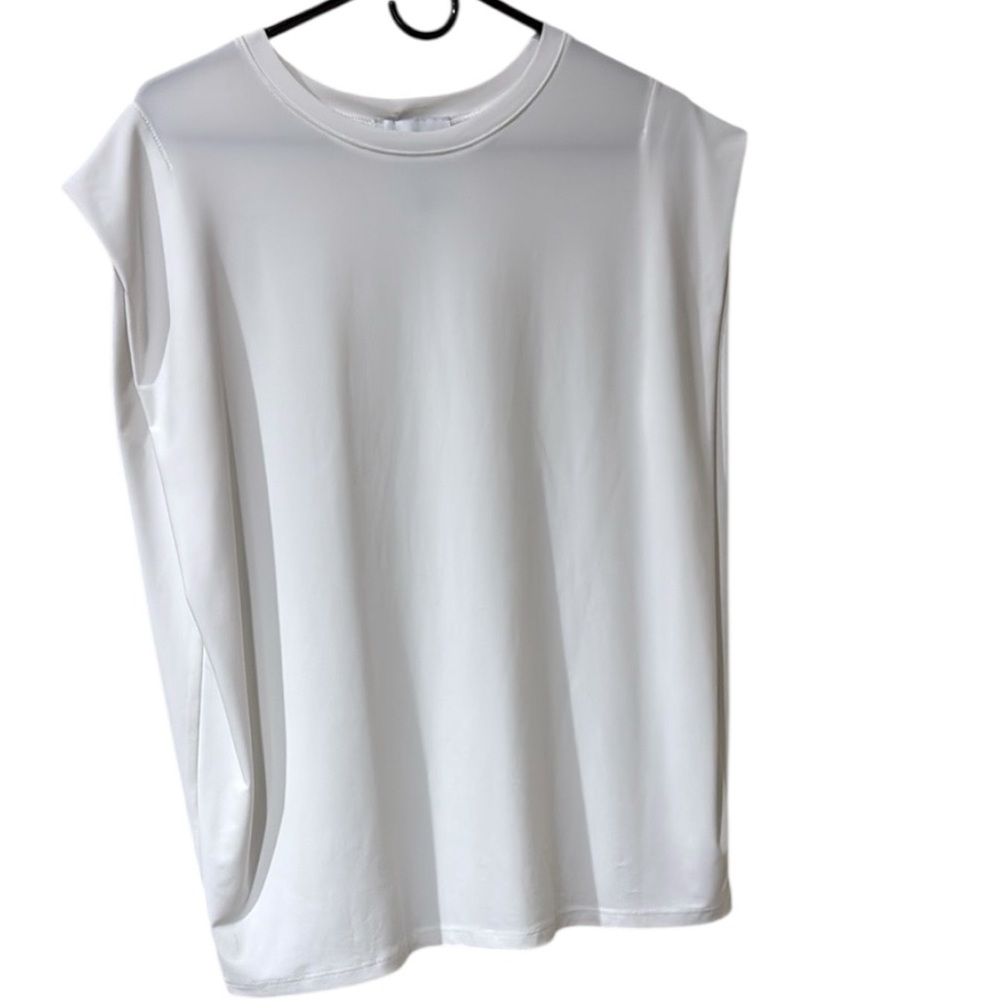 Joseph Ribkoff White Sleeveless Women's Top with drop shoulder sleeve
